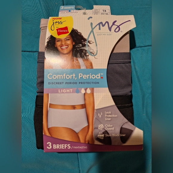 Just My Size Other - Just my Size Comfort Period panties Size 14 34/36 Briefs